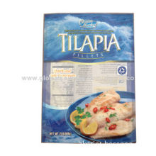 908g Frozen Seafood Packaging Three-side Seal Bags with Clear Window and Tear MouthNew